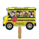 a group of bus hand fan full color (1 side) - paper products