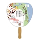 a group of palm leaf hand fan full color (1 side) - paper products