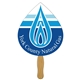 a group of tear drop fast hand fan (1 side) - paper products