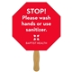 a group of stop sign / octagon fast hand fan (1 side) - paper products