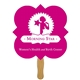 a group of square clover fast hand fan (1 side) - paper products