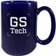 aerial view a cobalt blue usa 15 oz el jefe ceramic mug, image 1 of 2