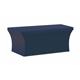 a blue pms 282c 6- ft. stretch table cover front print only (with stock fabric color)