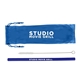 a blue pouch & navy blue straw silicone straw set
