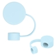 aerial view a light blue straw topper for 40 oz intrepid tumblers, image 1 of 2