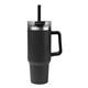aerial view a black 40 oz kool pak(r) stainless steel tumbler, image 1 of 4