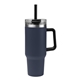 aerial view a navy 40 oz kool pak(r) stainless steel tumbler, image 1 of 4