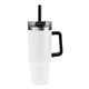 aerial view a white 40 oz kool pak(r) stainless steel tumbler, image 1 of 4