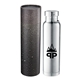 aerial view a silver thor copper vac bottle 22oz with cylindrical box, image 1 of 2