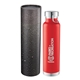 aerial view a red thor copper vac bottle 22oz with cylindrical box, image 1 of 2