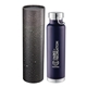 aerial view a navy thor copper vac bottle 22oz with cylindrical box, image 1 of 2