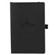aerial view a black 5.5 x 8.5 skiva soft bound journal, image 1 of 4