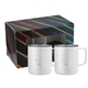 aerial view a white rover camp mug 14oz 2 in 1 gift set, image 1 of 2