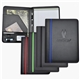 a group of letter sized striped padfolio
