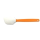 aerial view a paprika orange & white silicone head large silicone spatula, image 1 of 2