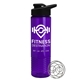 a black lid & transparent violet bottle the wave - 24 oz tritan(tm) shaker bottle with drink thru lid and mixing whisk ball