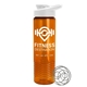 a white lid & transparent orange bottle the wave - 24 oz tritan(tm) shaker bottle with drink thru lid and mixing whisk ball