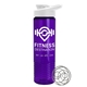 a white lid & transparent violet bottle the wave - 24 oz tritan(tm) shaker bottle with drink thru lid and mixing whisk ball