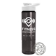 a white lid & smoke bottle the wave - 24 oz tritan(tm) shaker bottle with drink thru lid and mixing whisk ball