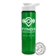 a white lid & transparent green bottle the wave - 24 oz tritan(tm) shaker bottle with drink thru lid and mixing whisk ball