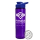 a royal blue lid & transparent violet bottle the wave - 24 oz tritan(tm) shaker bottle with drink thru lid and mixing whisk ball