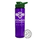 a green lid & transparent violet bottle the wave - 24 oz tritan(tm) shaker bottle with drink thru lid and mixing whisk ball