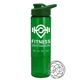 aerial view a green lid & transparent green bottle the wave - 24 oz tritan(tm) shaker bottle with drink thru lid and mixing whisk ball, image 1 of 3