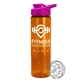 a hot pink lid & transparent orange bottle the wave - 24 oz tritan(tm) shaker bottle with drink thru lid and mixing whisk ball