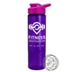 a hot pink lid & transparent violet bottle the wave - 24 oz tritan(tm) shaker bottle with drink thru lid and mixing whisk ball
