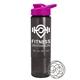 a hot pink lid & smoke bottle the wave - 24 oz tritan(tm) shaker bottle with drink thru lid and mixing whisk ball