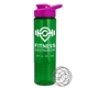 a hot pink lid & transparent green bottle the wave - 24 oz tritan(tm) shaker bottle with drink thru lid and mixing whisk ball