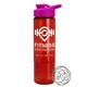 a hot pink lid & transparent red bottle the wave - 24 oz tritan(tm) shaker bottle with drink thru lid and mixing whisk ball
