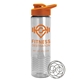 aerial view a orange lid & clear bottle the wave - 24 oz tritan(tm) shaker bottle with drink thru lid and mixing whisk ball, image 1 of 2