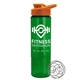 a orange lid & transparent green bottle the wave - 24 oz tritan(tm) shaker bottle with drink thru lid and mixing whisk ball