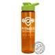 a lime green lid & transparent orange bottle the wave - 24 oz tritan(tm) shaker bottle with drink thru lid and mixing whisk ball