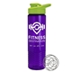 a lime green lid & transparent violet bottle the wave - 24 oz tritan(tm) shaker bottle with drink thru lid and mixing whisk ball