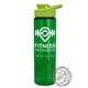 a lime green lid & transparent green bottle the wave - 24 oz tritan(tm) shaker bottle with drink thru lid and mixing whisk ball