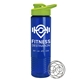 a lime green lid & transparent blue bottle the wave - 24 oz tritan(tm) shaker bottle with drink thru lid and mixing whisk ball