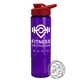 a red lid & transparent violet bottle the wave - 24 oz tritan(tm) shaker bottle with drink thru lid and mixing whisk ball