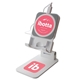 aerial view a white istand plus with removable 15w magsecure wireless charger, image 1 of 6