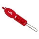 a red popper pen keychain with fidget toy