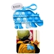 a blue/white tie dye (popper) stress - relieving rhino popper clip