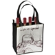 a custom laminated full color 6 bottle wine tote