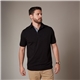 aerial view a black montauk moisture - wicking polo with uv protection, image 1 of 4