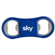 a blue spinner with silver bottle openers spinner bottle opener