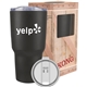aerial view a black 30 oz kong vacuum insulated tumbler, image 1 of 2