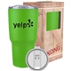 aerial view a lime (close to pms 376) 30 oz kong vacuum insulated tumbler, image 1 of 2