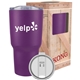 aerial view a purple (close to pms 268) 30 oz kong vacuum insulated tumbler, image 1 of 2