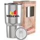aerial view a stainless w/ clear lid 30 oz kong vacuum insulated tumbler, image 1 of 2