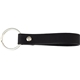 aerial view a black pro loop vegan leather keychain 3-15/16 x 9/16, image 1 of 3